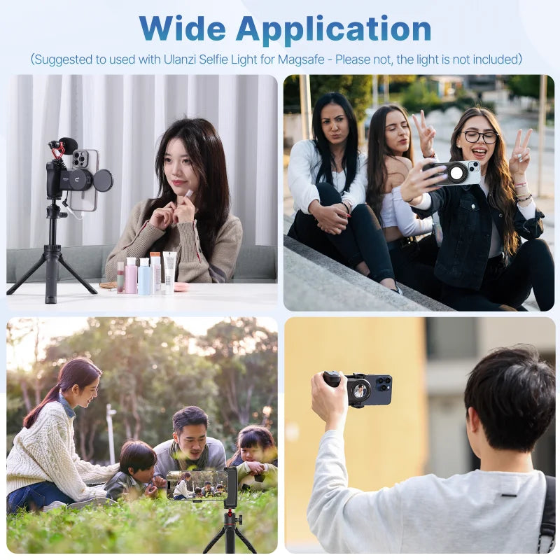 MA35 Bluetooth Selfie Grip – Magnetic Phone Handle With Remote Shutter for Smooth Video Recording
