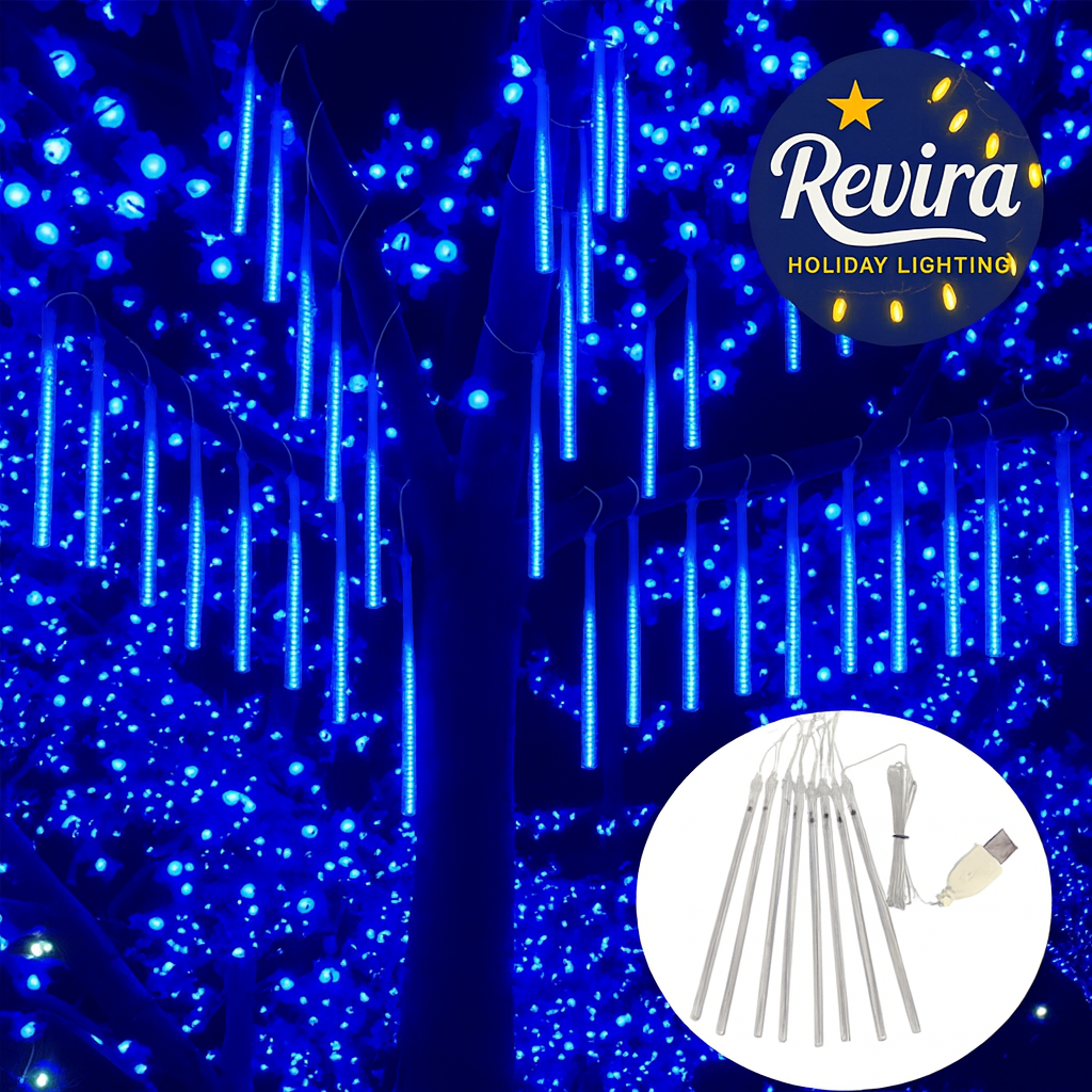 Revira™ Meteor Shower Christmas Lights – LED Falling Snow Tubes (30cm & 50cm)
