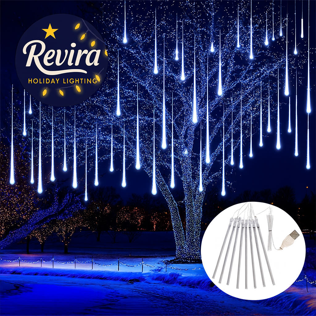 Revira™ Meteor Shower Christmas Lights – LED Falling Snow Tubes (30cm & 50cm)