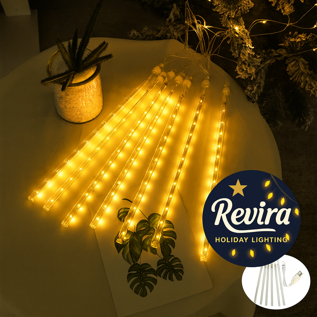 Revira™ Meteor Shower Christmas Lights – LED Falling Snow Tubes (30cm & 50cm)