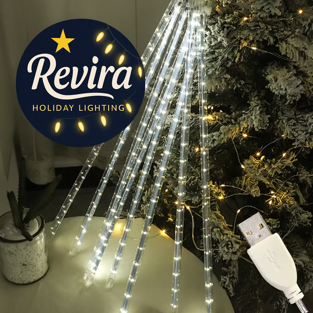 Revira™ Meteor Shower Christmas Lights – LED Falling Snow Tubes (30cm & 50cm)